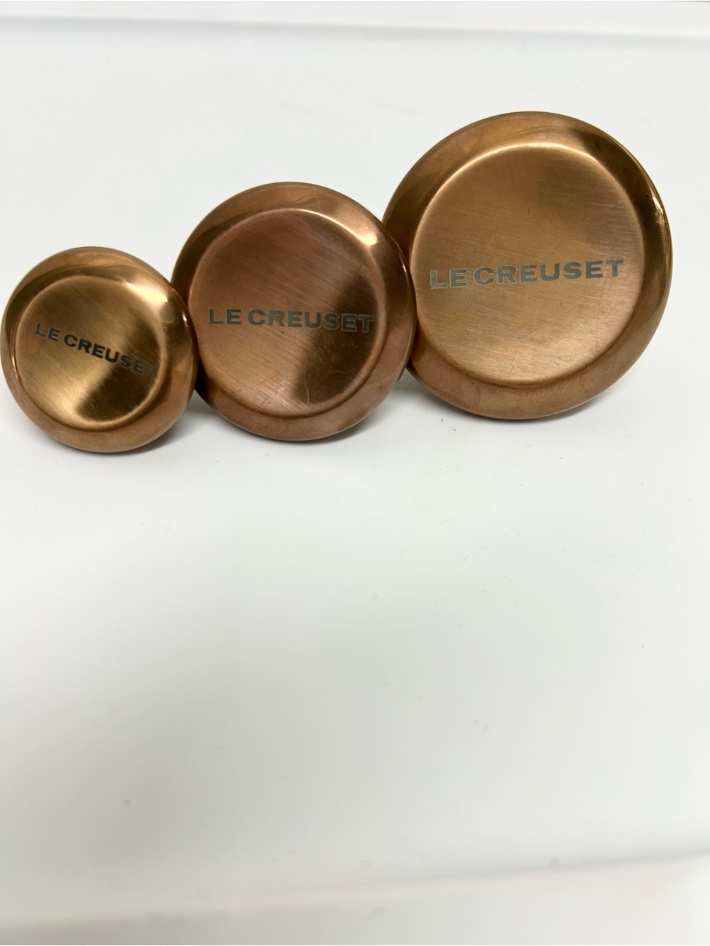 Le Creuset 3 Knob set copper (small, medium, large)